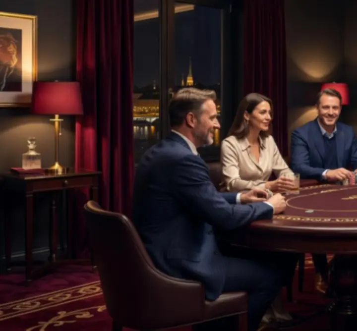 Privát pókeres lounge hangulat elegáns klub enteriőrrel