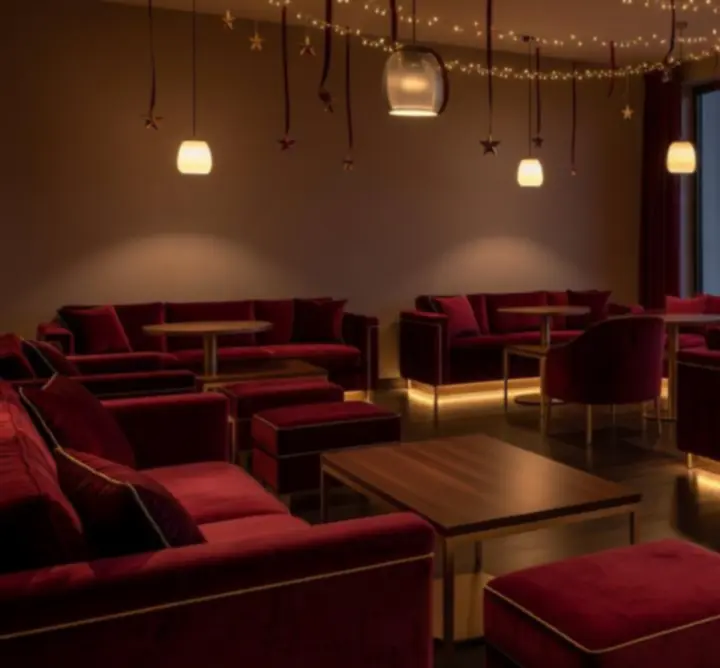 Stílusos lounge enteriőr privát ünnepséghez